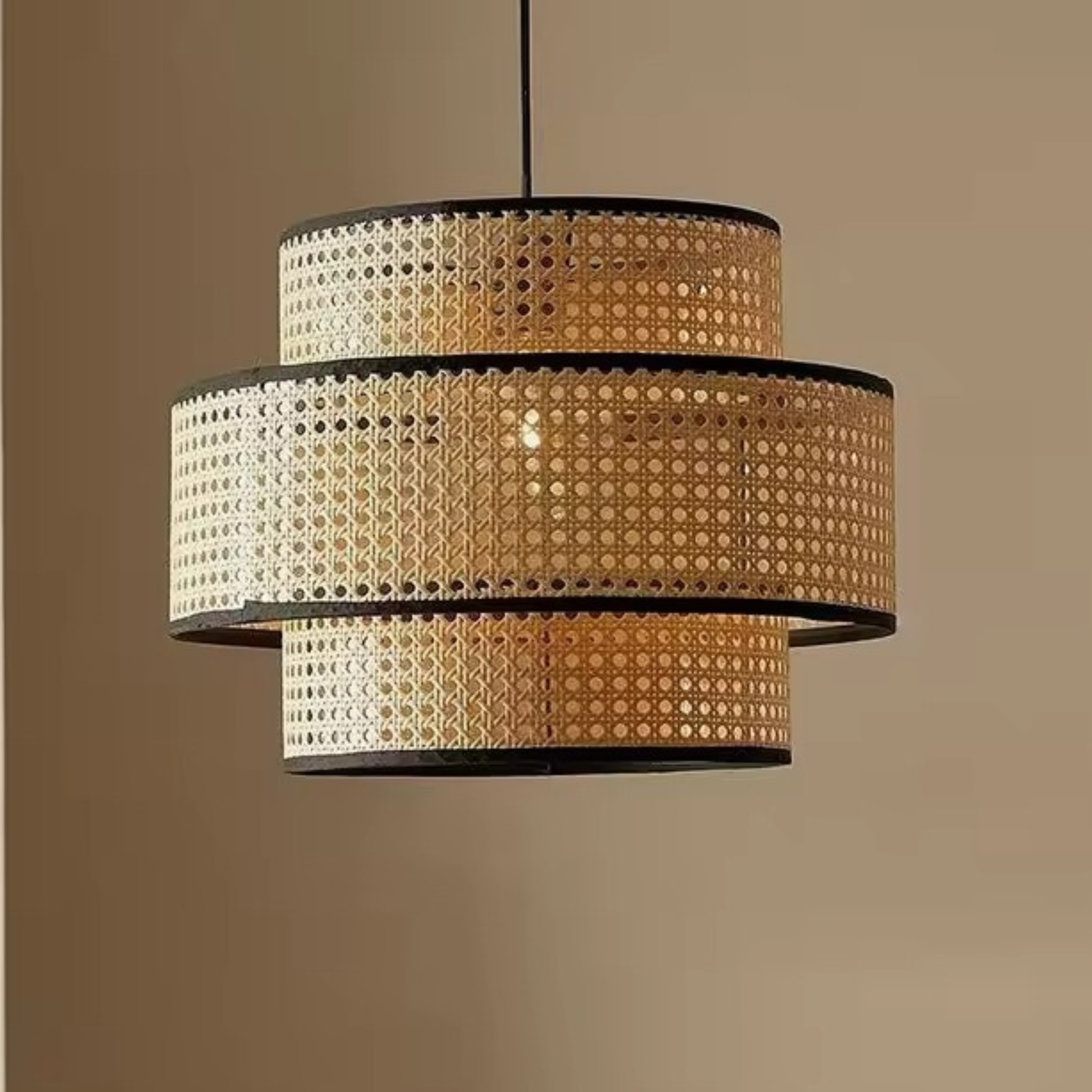 Cane Webbing Pendant Lamp LP-11